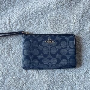 Coach Denim Wristlet